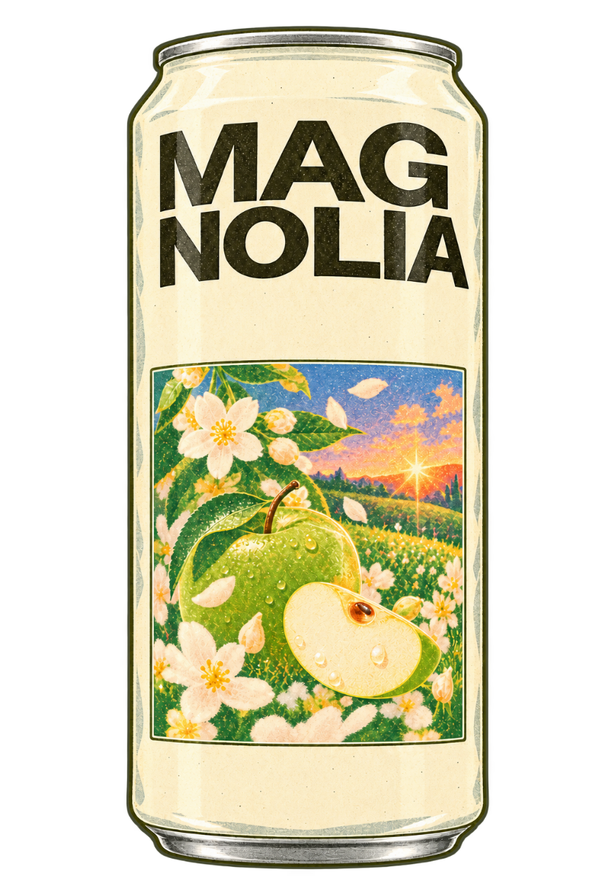 Magnolia apple jasmine tea can